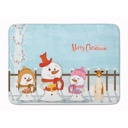 Carolines Treasures Merry Christmas Carolers Whippet Machine Washable Memory Foam Mat BB2430RUG